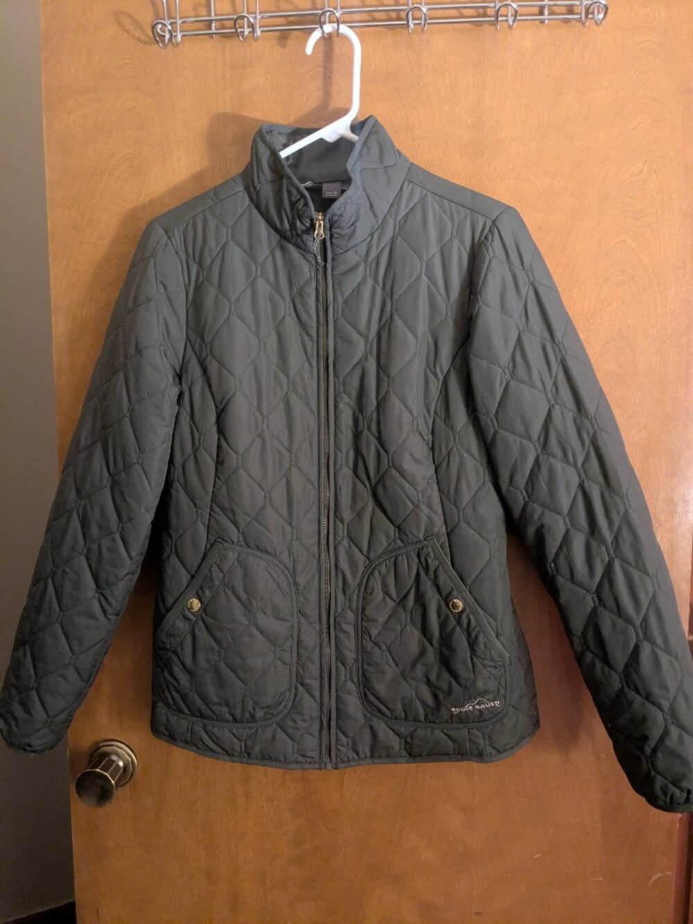 Eddie Bauer Puffy Jacket | Womens Size Small, Olive Green